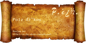 Polz Ákos névjegykártya